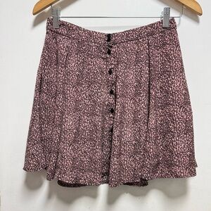 Urban Outfitters Pink Leopard Skater Skirt Size M